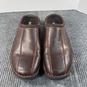 RJ Colt Uncle Mens Brown Leather Clogs Slip On Mules Casual Shoes Size 11M